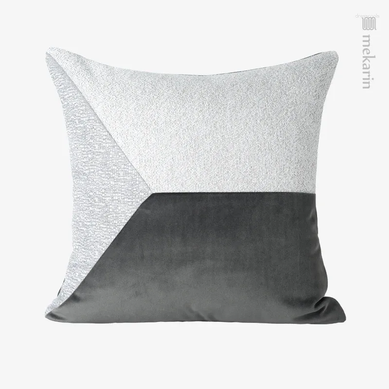 Travesseiro el sala de estar modelo cinza-branco modelo moderno sofá nórdico fronha original