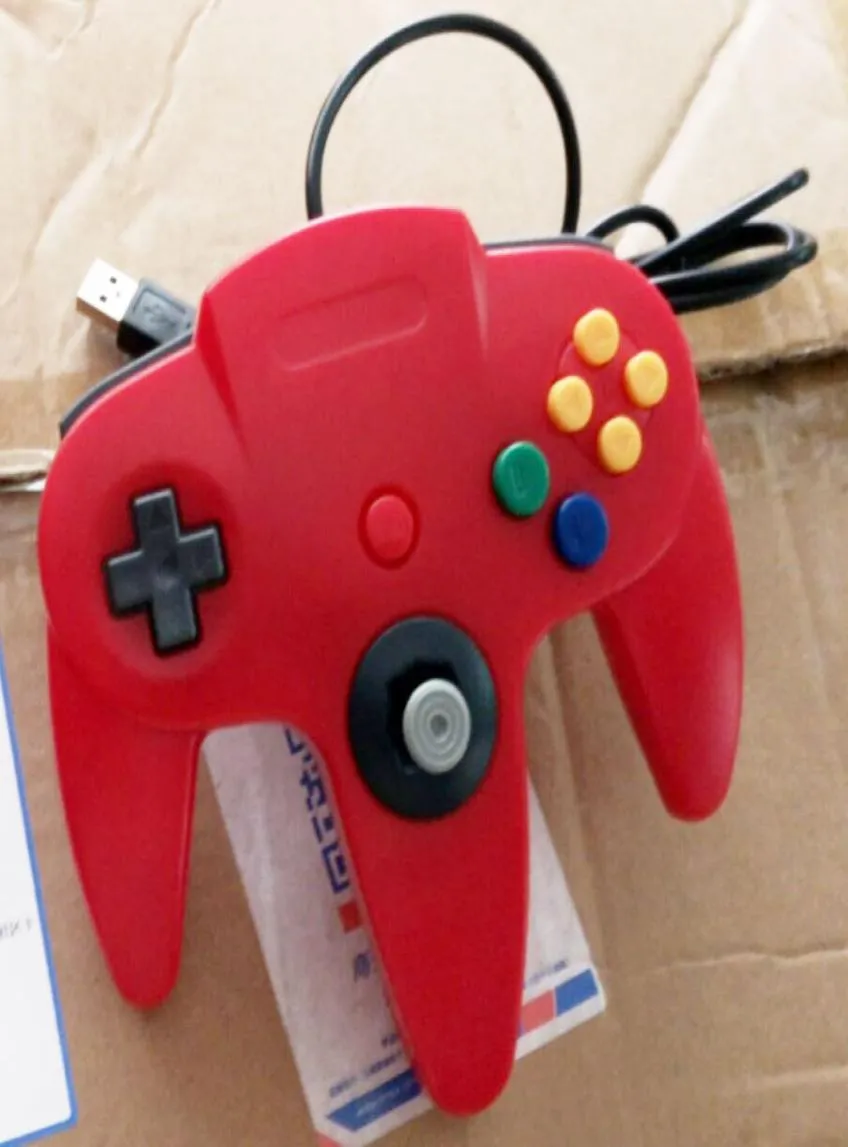 Contrôleur de jeu à longue poignée USB Joystick pour PC Nintendo 64 N64 Système 5 Couleur en stock9303844