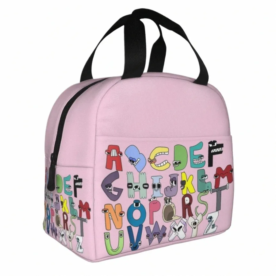 villain Letter Abc Insulated Lunch Bag Thermal Bag Lunch Ctainer Matching Evil Alphabet Lore Tote Lunch Box Food Bag Outdoor i9h2#