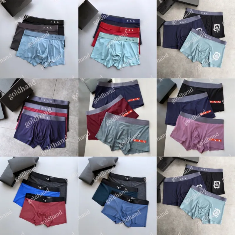 Sexy Herren Unterwäsche Boxer Luxus Marke Boxed Underpants Atmungsfreie Modal -Unterpolster -Slips