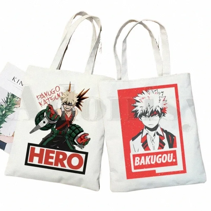 Anime My Boku Keine Held Akademien Katsuki Bakugou Handtaschen Umhängetaschen Freizeitgeschäfte Mädchen Handtasche Frauen elegante Leinwandtasche b9u1##