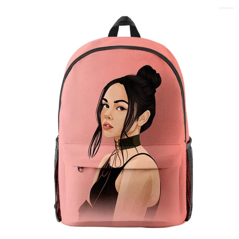 배낭 참신한 재미있는 Maggie Lindemann School Bags 소년 소녀 여행 3D 프린트 옥스포드 방수 노트북 어깨 배낭