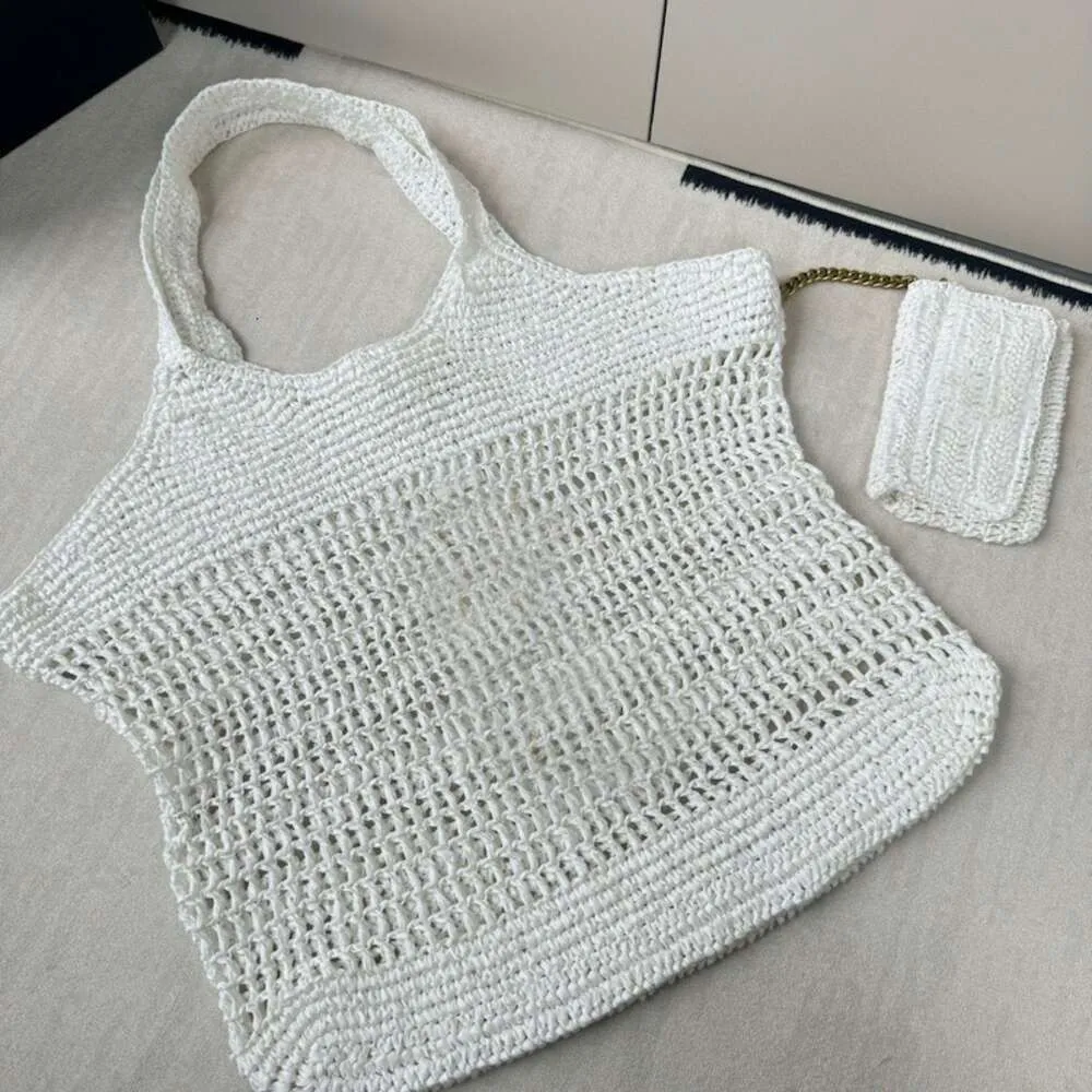 Designer Beach Tote Bag Lafite Grass Tecido LCARE LCARE Handmade Crochet Hook Knit