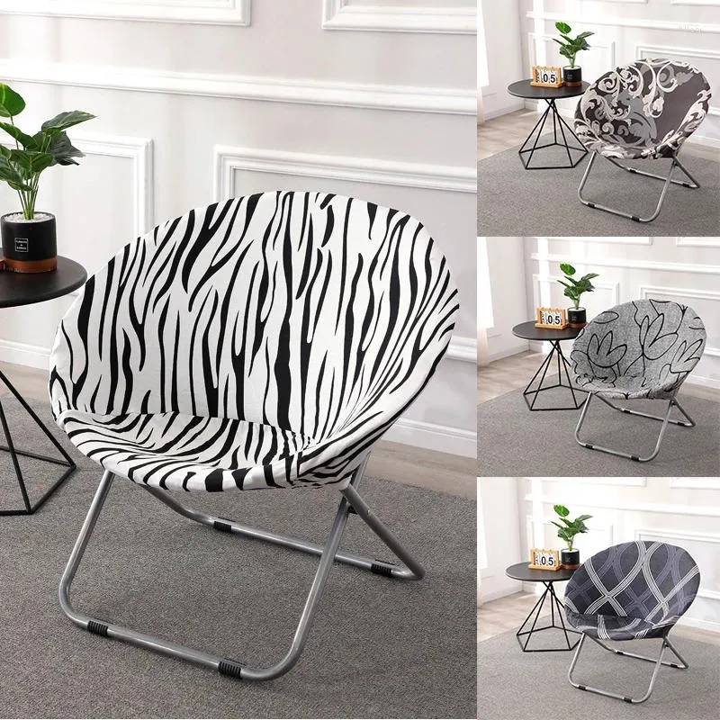 Chair Covers 1Pc Printed Round Saucer Cover Washable Seat Moon Elastic Slipcovers Universal Stretch