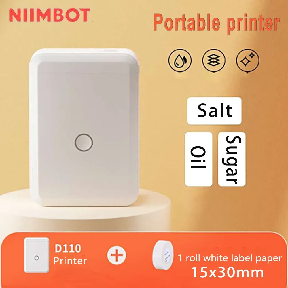프린터 NIIMBOT D110 열 프린터 레이블 휴대용 무선 포켓 핸드 헬드 프린터 열 기계 라벨링 가격 스티커 홈 오피스