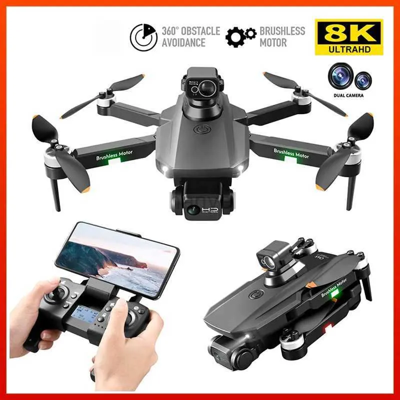 Drony RG101 MAX GPS Drone 8K Profesjonalny podwójny aparat HD FPV 3KM Fotografia lotnicza bezszczotka Silna Składana Quadcopter zabawka 240416