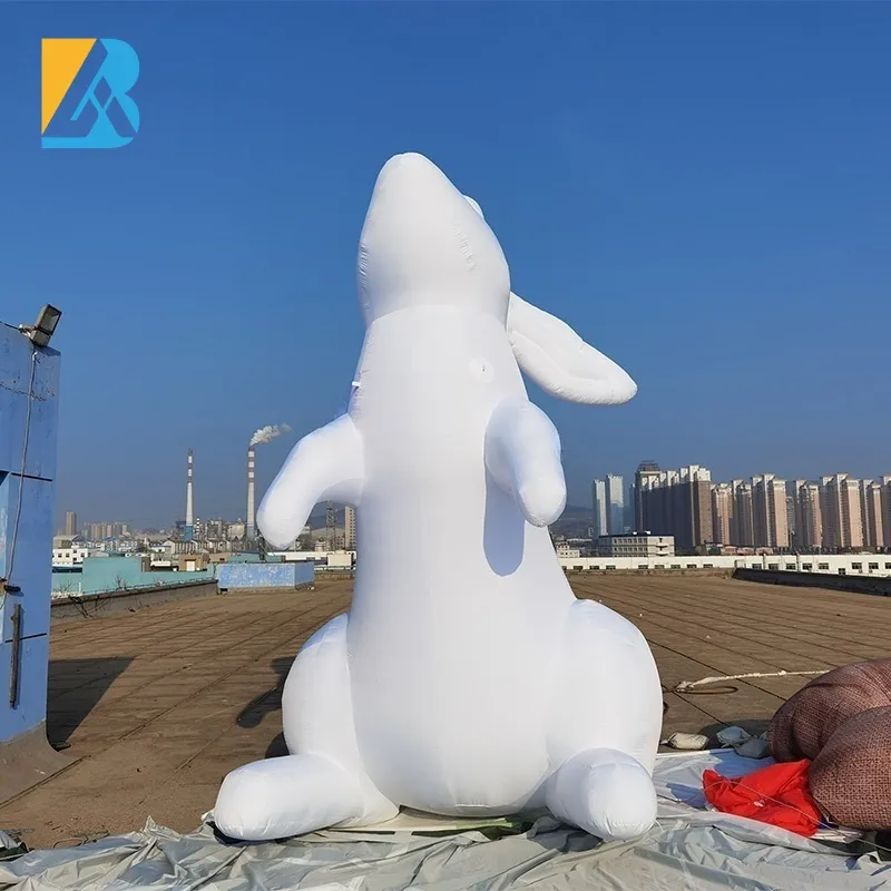 Custom Made Easter Decorative White Giant Inflatable Rabbit for Event Party