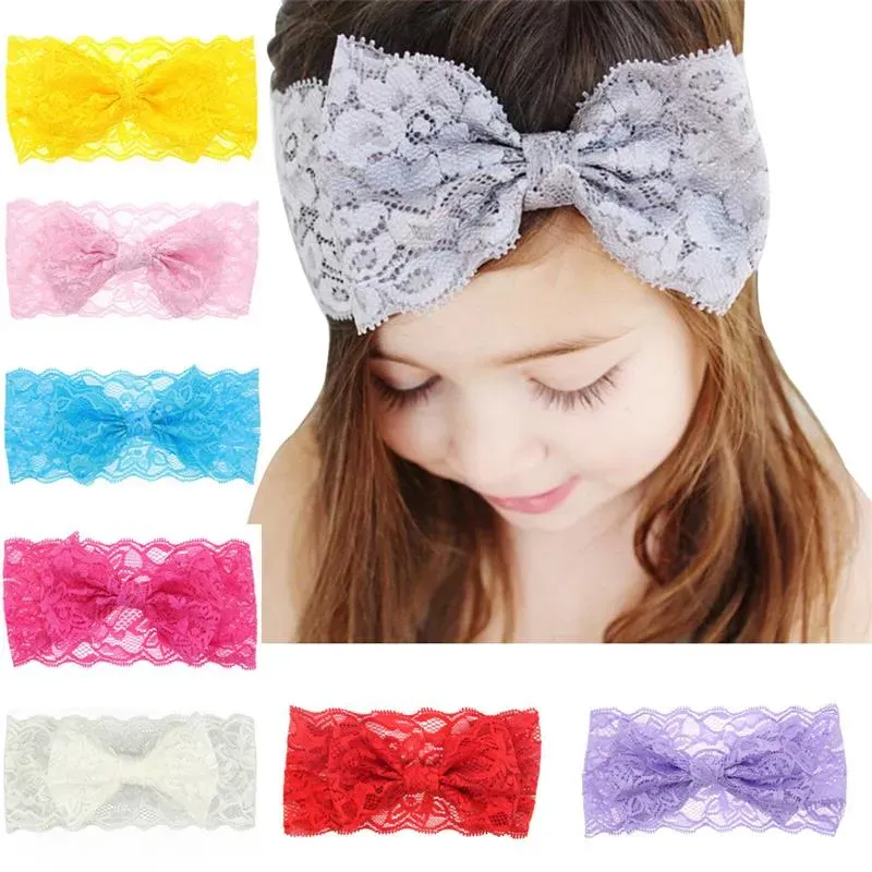 Baby Hair Accessories Toddler Cute Girl Kids Bow Hairband Turban Headband Headwear Lace Bowknot Girls Hairband