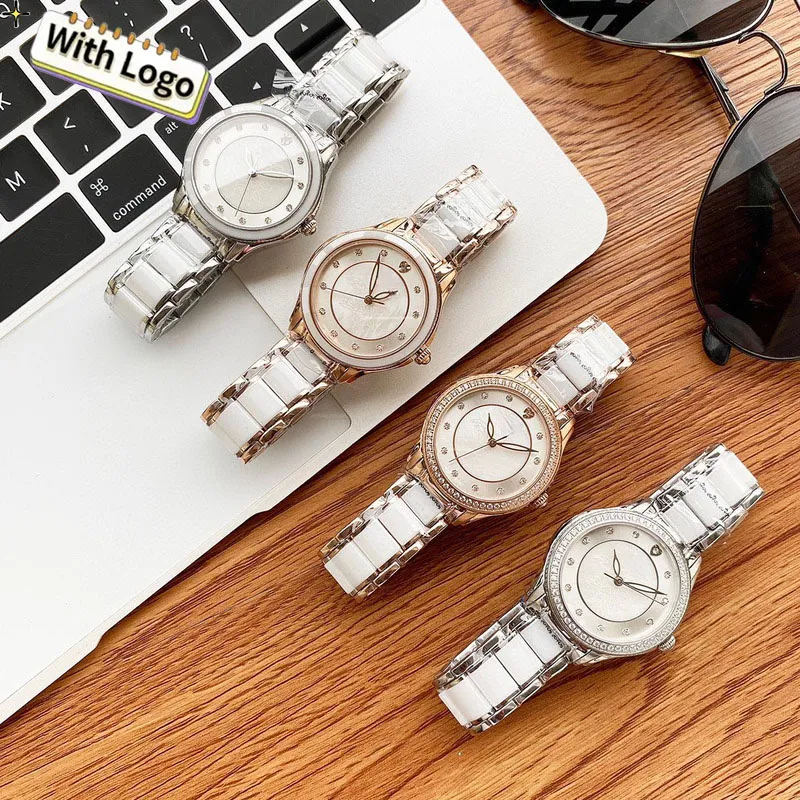 디자이너 여성 시계 시계 고품질 오리지널 버전, 우아하고 우아한 숙녀 시계, 가볍고 편안한 세라믹 스틸 체인 구성