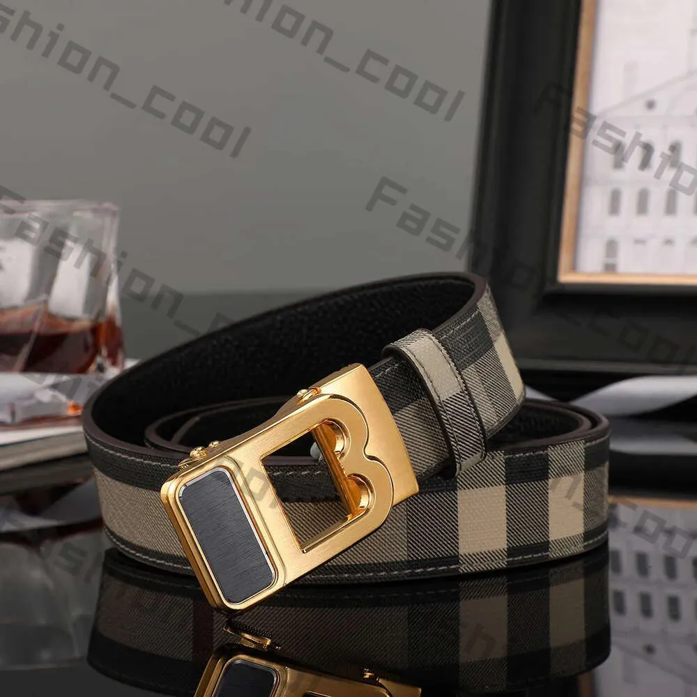 Men s Belt Automatic Buckle Brand Name Belt Burr Berry Belts Luxury Striped Letter Buckle Classic Fashion Belt Gold Silver Black Buckle Casual Width