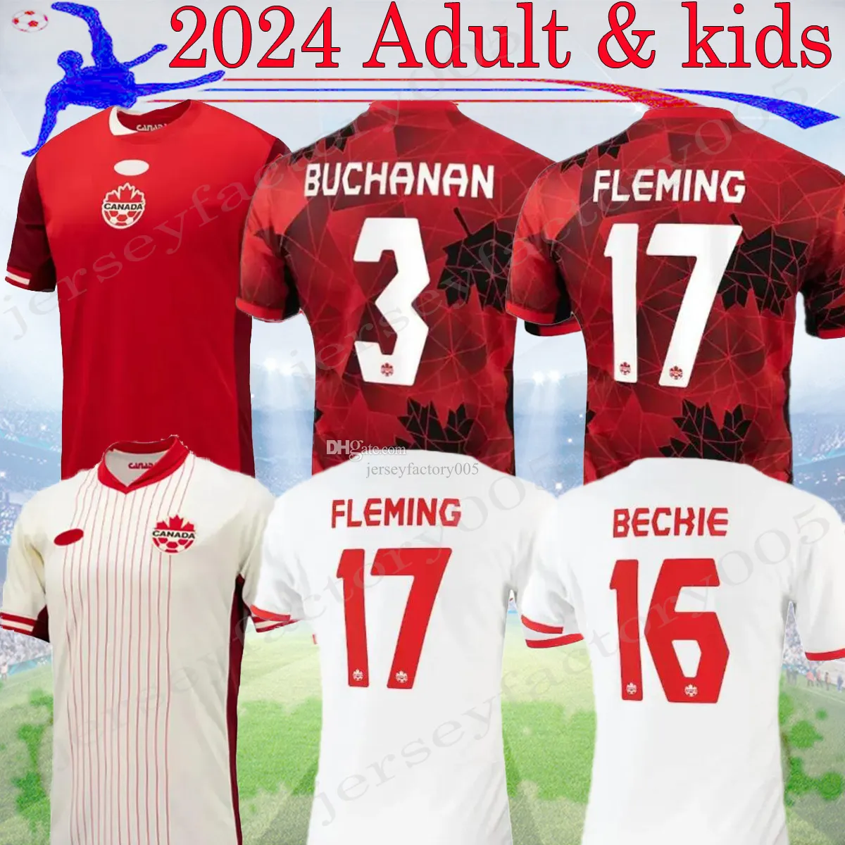 24 25カナダサッカージャージナショナルチームDavies J.David Women 2024 Home Away Ugbo Larin Cavallini Millar Eustaquio Men Kids Kit Football Shird S-XXL