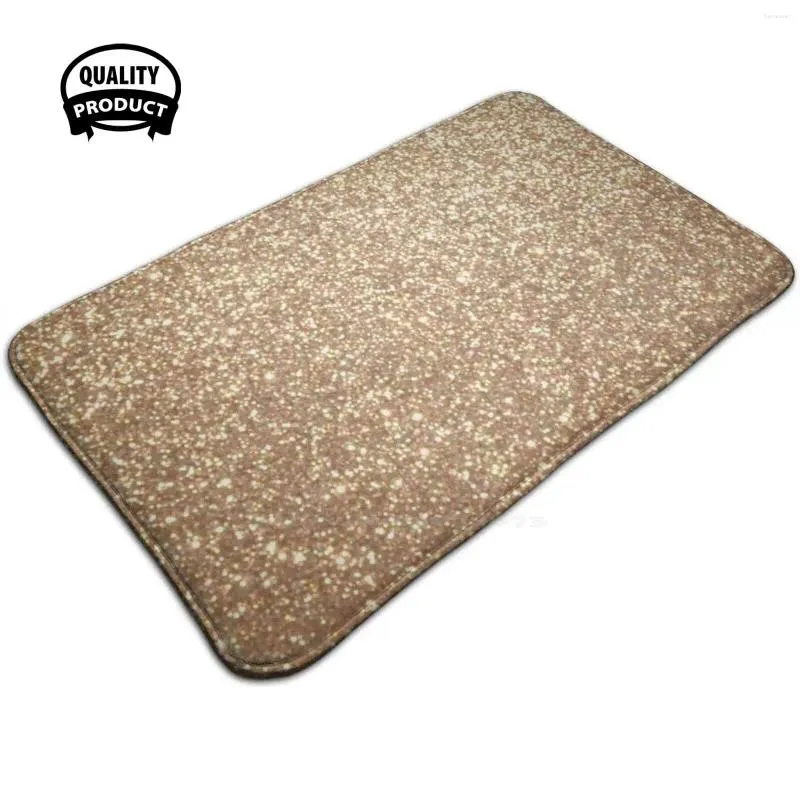 Tapis en cuivre rose rose métallique paillette à pied souple pavé