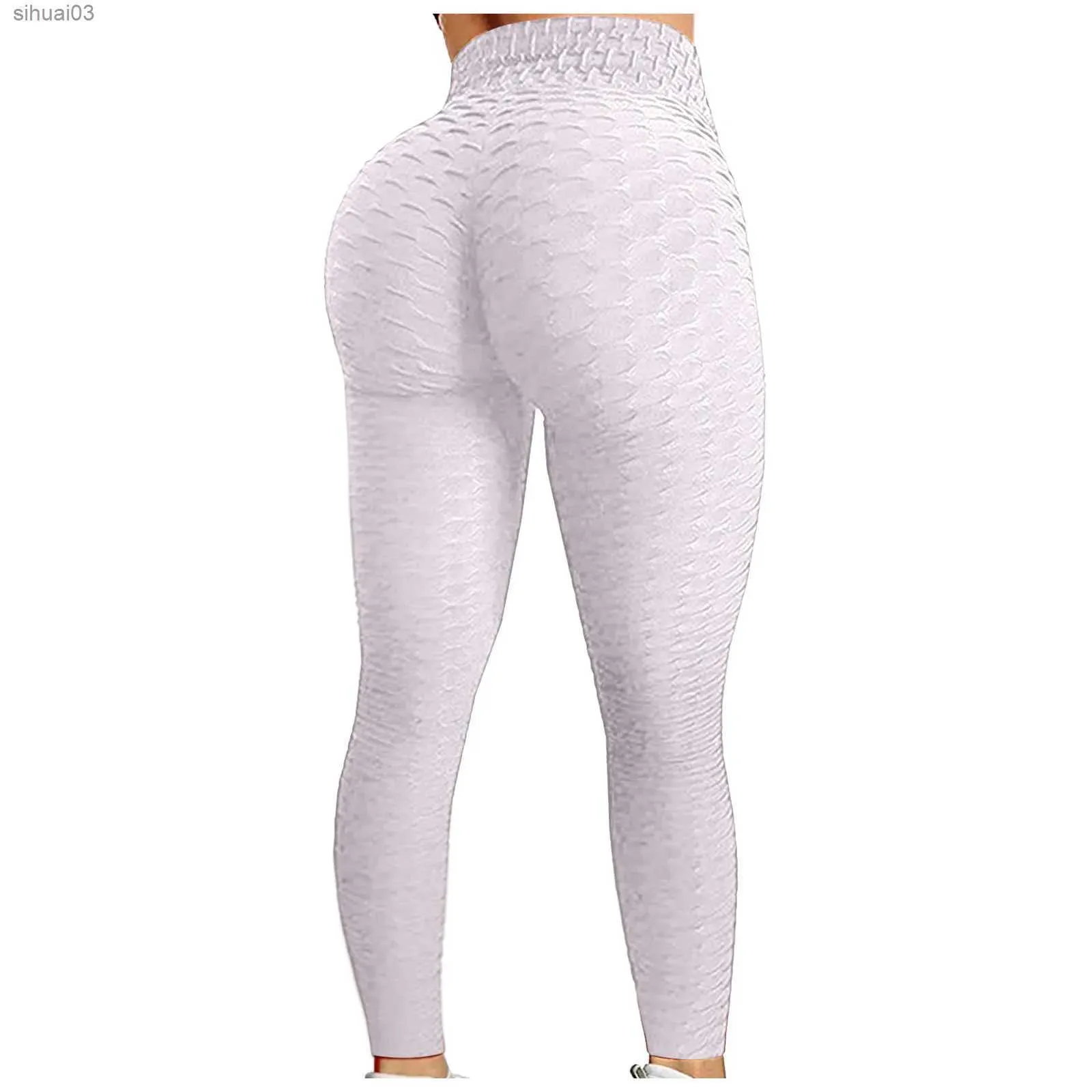 Tracce femminili da donna Bubble di sollevamento dell'anca Fitness che corre a vita alta Yoga Pantsl2403