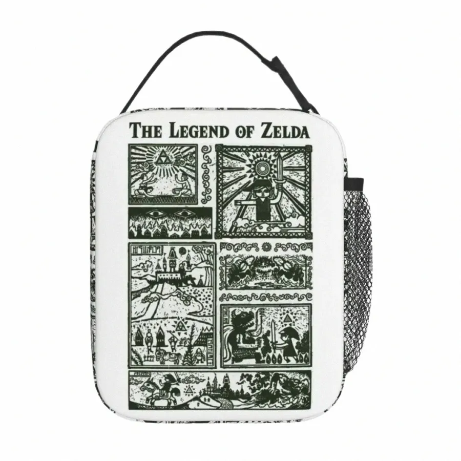 Nacherzählte Legende Tränen des Königreichs Isolierte Lunchbeutel kühlere Mahlzeit Ctainer Vintage Game Große Lunchbox -Tasche Essen Handtaschen V3md#