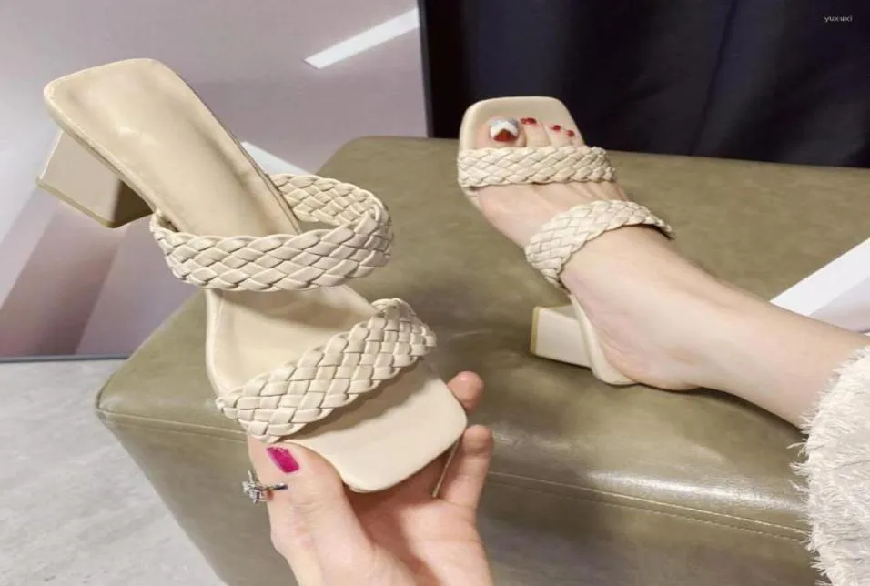 Slippers Summer Women Mules Design Rome Sandal Slides Fashion плетены