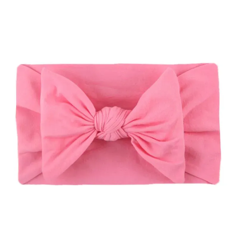 Newborn Toddler Baby Girls Headbands Soft Nylon Head Wrap Bow Knot Turban Headband Hair Accessories Baby Gifts