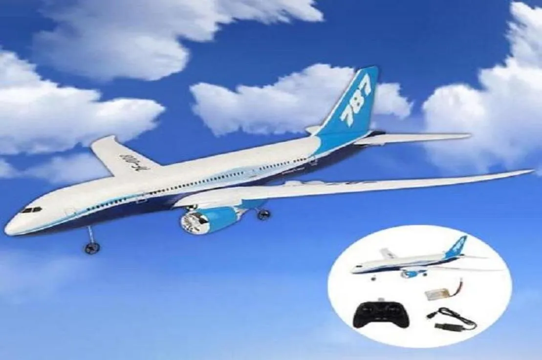 2020 Ny DIY EPP Remote Control Aircraft RC Drone Boeing 787 Fixat Wing Plane Kit Toy SixAxis GyroScope Spela med barn4013958