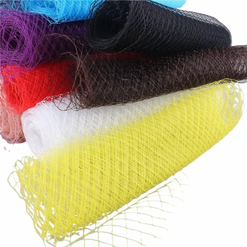 25 cm bredd rysk slingrande hatt fågelburen slöjor netting mesh tyg för bröllop milliner trim netting diy hår accores i0kd#