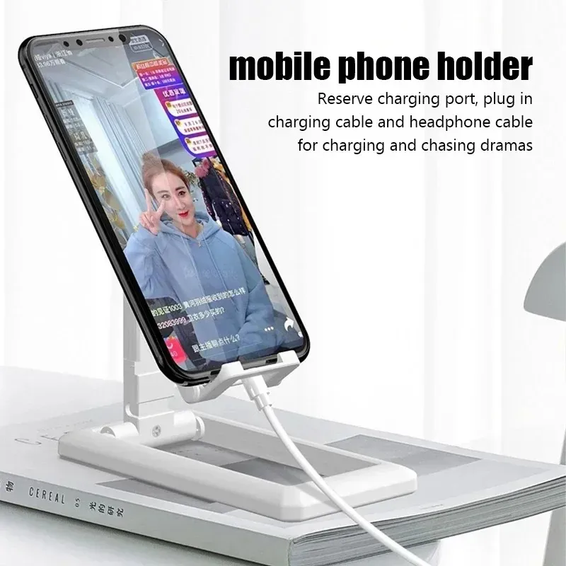 2024 Portable Tablet Mobile Phone Desktop Holder for iPad iPhone Samsung Desk Phone Stand Adjustable Desk Bracket Smartphone Stand Desk