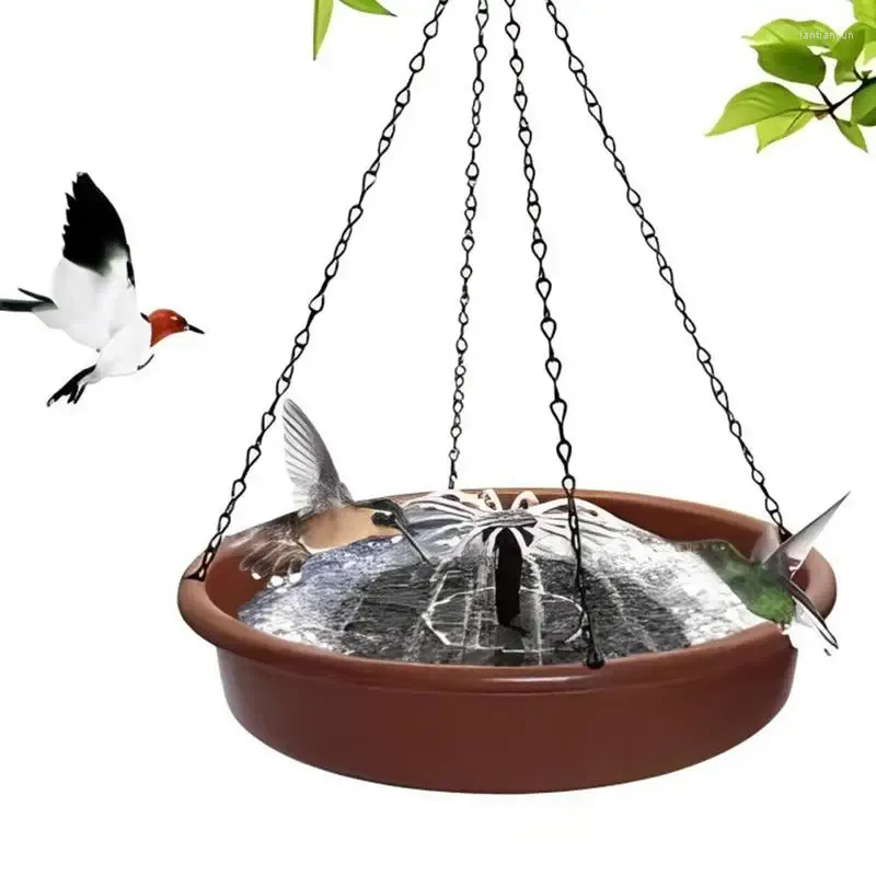 Autres fournitures d'oiseaux Fountain Solar Fountain Multi-usage Feeder Automatic avec pompe accessoires portables durables