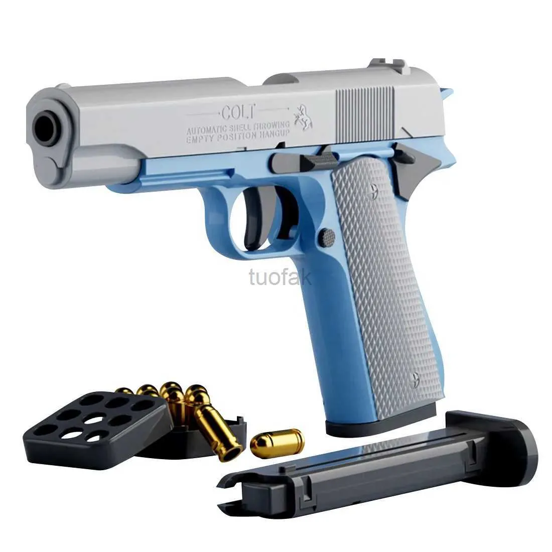 Pistolet toys mini modèle gravity saut saut jouet 3d pistolet imprimé non-tirs radish jouet enfants stress relief jouet godil de Noël 240416