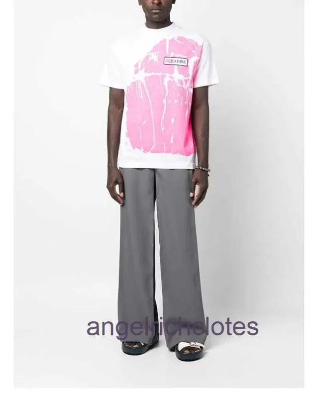 Vêtements de créateurs haut de gamme pour PAA Angles TRENDY ART INTING MICRO LABRODERIE T-shirt à manches courtes pour hommes et femmes High Street Malf manche avec des étiquettes originales de 1: 1