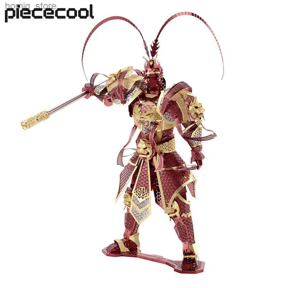 3D Puzzles Piececool Model Kitki budowlane Monkey King 3d Metal Puzzle Puzzawa do dekoracji domowej zabawki dla dorosłych Y240415