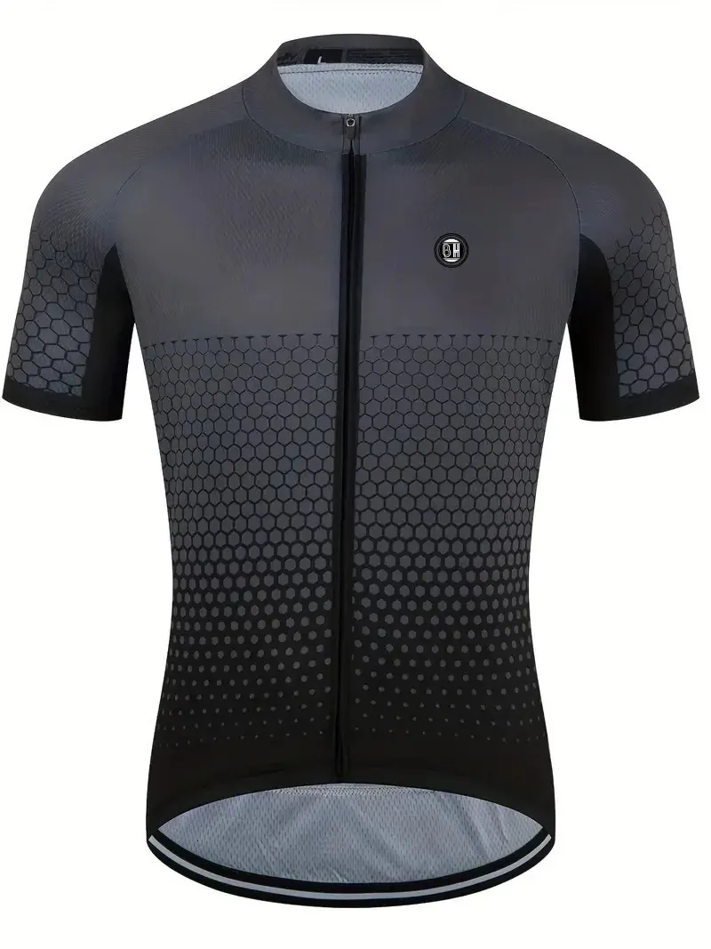 Black Cycling Jersey Mens Activewear Short Sleeve Breathable Casual Bike Shirts 240411