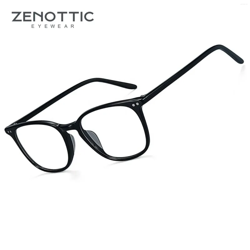 Zonnebrillen Frames Zenottic Hoge kwaliteit Acetaat Optische bril voor mannen Vrouwen Vintage Square Non-receptende bril Oculos de Grau