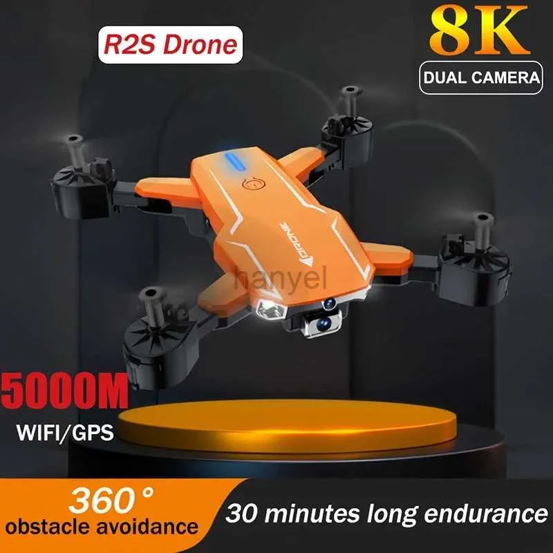 Drones R2S Drone 8K Camera Professional Aerial Photography Aircraft Mini RC Plane Obstacle Avoidance Drone for Adults and Children 240416