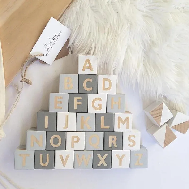 Декоративные фигурки деревянные буквы номера блокируют украшение DIY Alphabet Craft для свадебного образования для ребенка игруше