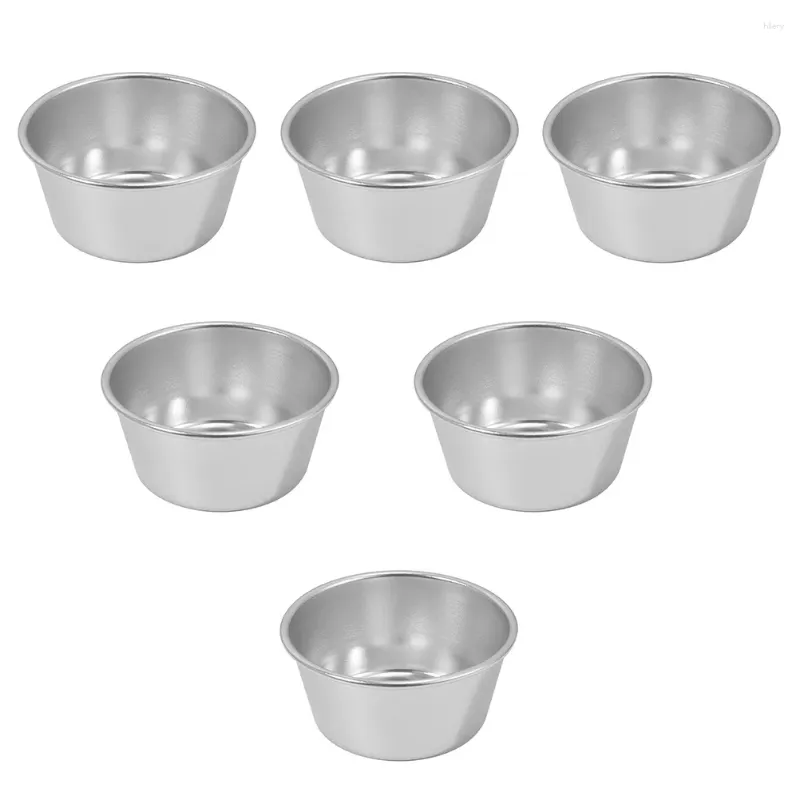 Disposable Cups Straws Baking Muffin Pan Cup Tart Single Cake Pudding Cupcake Egg Round Mini Tins Pans Molds Steel Bowls Resistant Heat Tin