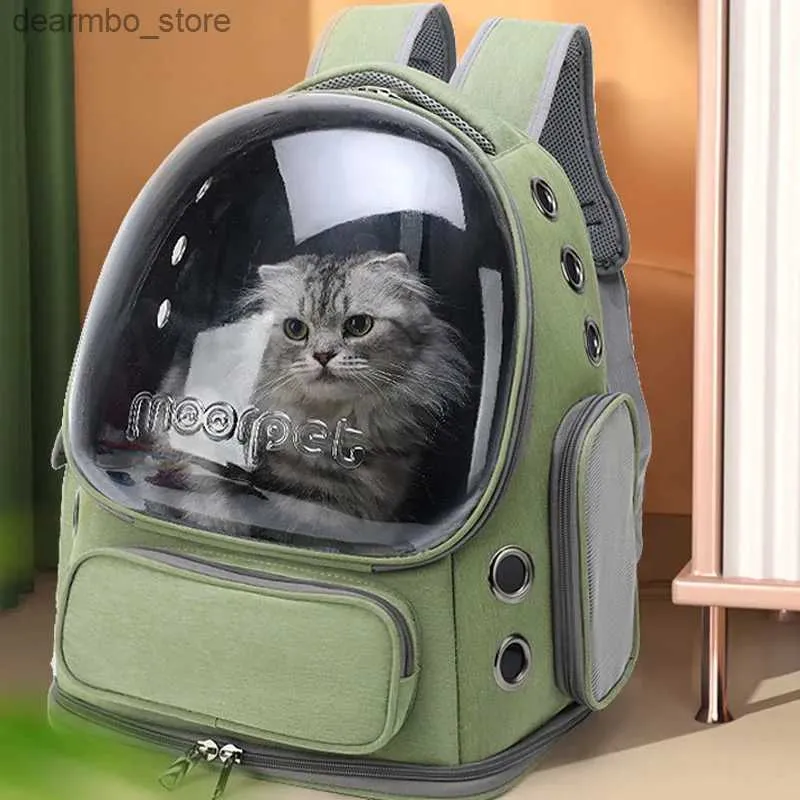 猫のキャリアクレートハウスハウス宇宙飛行士透明な輸送baペット旅行baスペースカプセルキャットバックパックキャリアのためのhih qualityl49