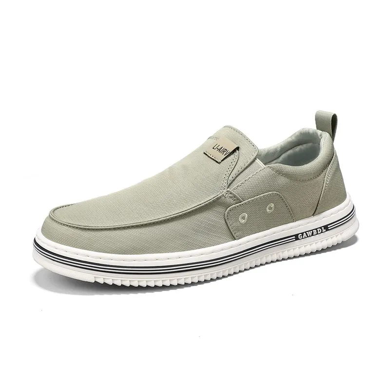 Sıradan ayakkabılar yeşil siyah beyaz kahverengi gri erkek nefes alabilen klasik slip-on ayakkabı spor ayakkabı boyutu 39-44 gai
