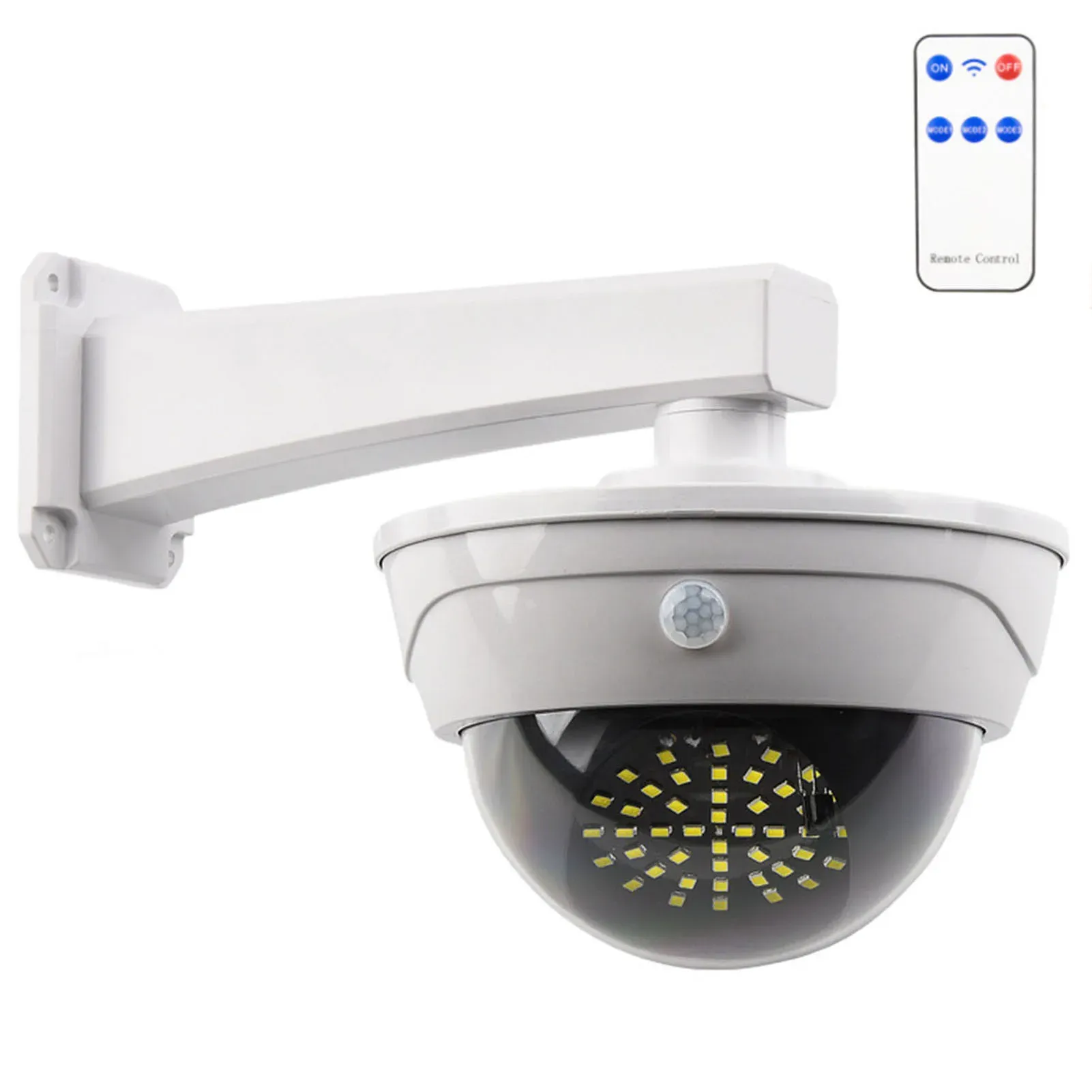 System Outdoor Simulation Solar Camera Dummy Surveillance Camera Home Dome Waterproof Fake Cctv Security Cameras Led Lights