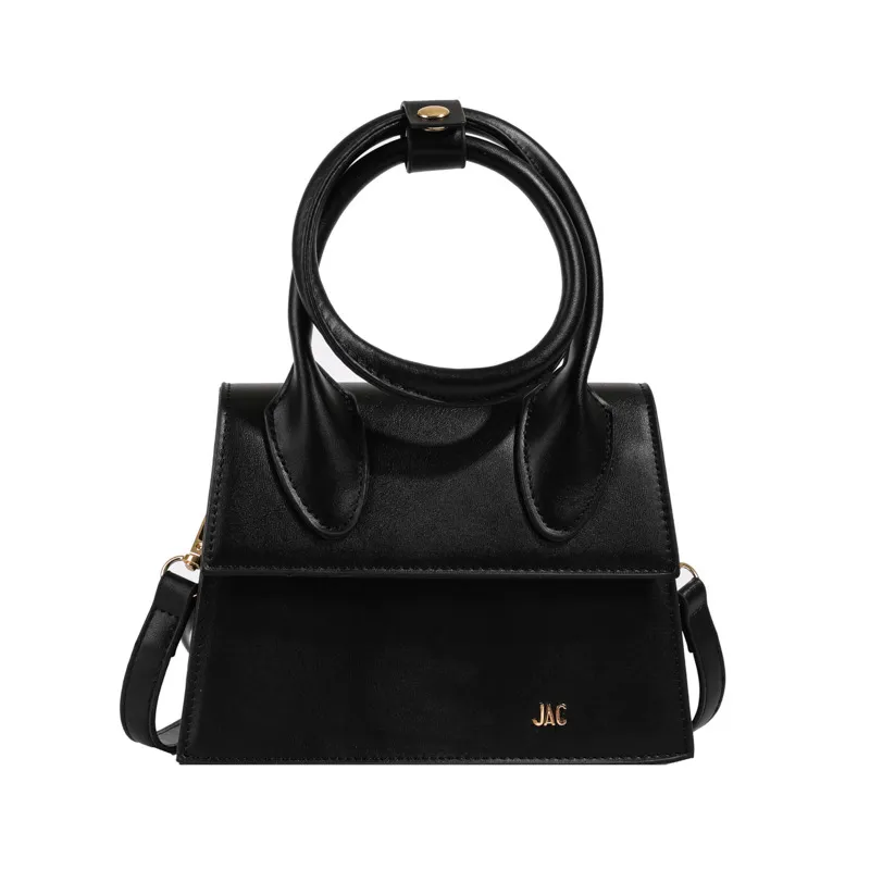 Sac de créateur populaire Sac à main du cuir noir tendance en cuir noir vintage