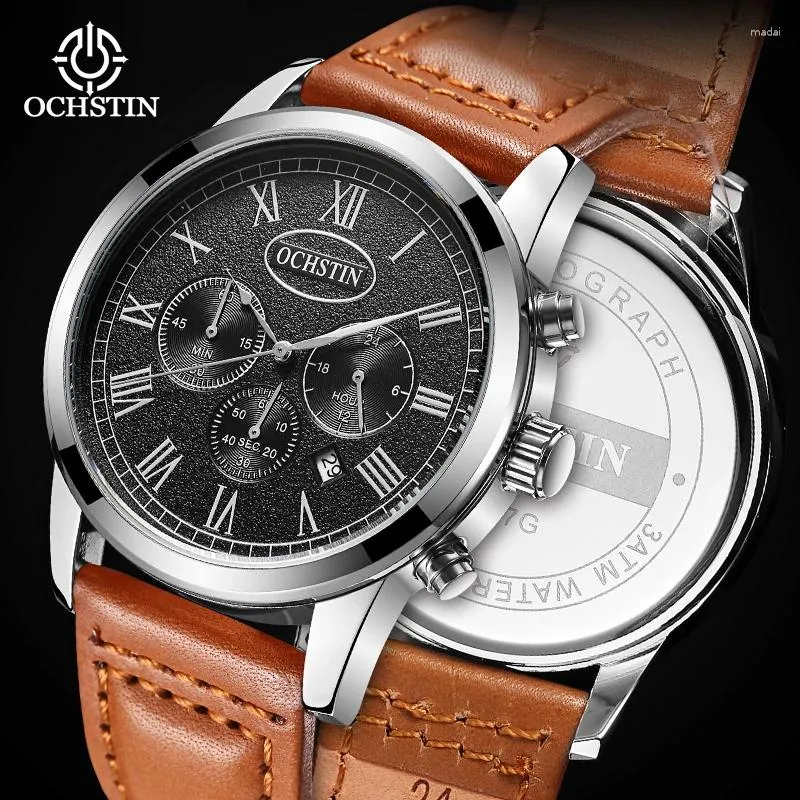 Wristwatches OCHSTIN 2024 Sport Comfort Men's Quartz Watch Multifunction Automatic Movement Waterproof