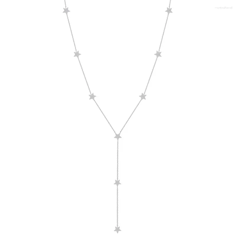 Kettingen 2024 Star Tassel Long Necklace Dames S925 Pure Silver Accessories Small en veelzijdig minimalistisch ontwerp