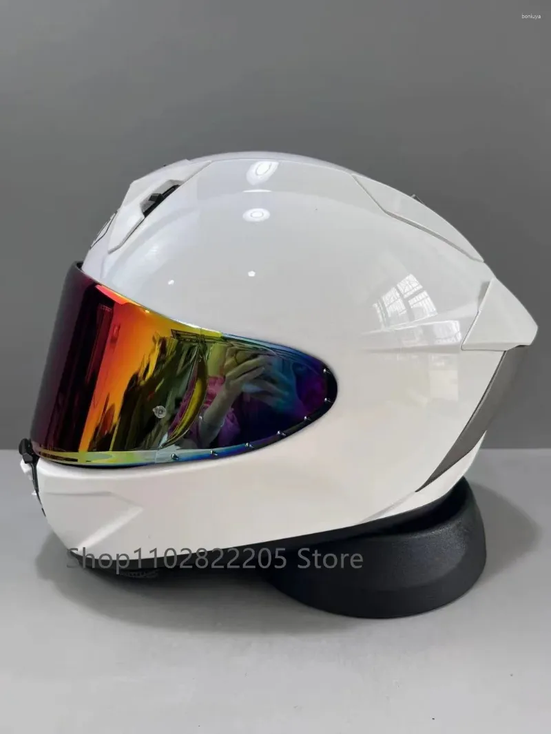 オートバイヘルメットフルフェイスヘルメットX-SPRプロシューイX15光沢のある白いX15 Riding Motocross Racingバイク