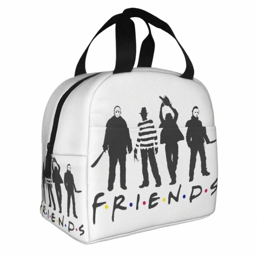 Horror przyjaciele Pennywise Michael Myers Jas Voorhees Izolowana worka na lunch chłodna torba na posiłek ctainer toe lunch box 16jj#
