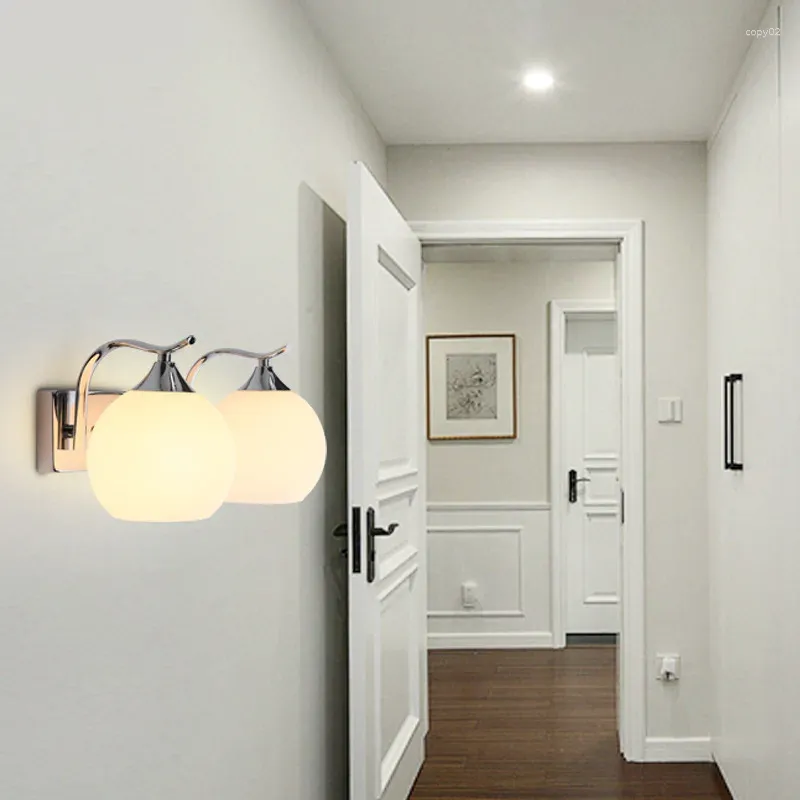 Duvar lambası küresel cam nordic basit yatak odası tv arka plan kişilik oturma odası koridoru