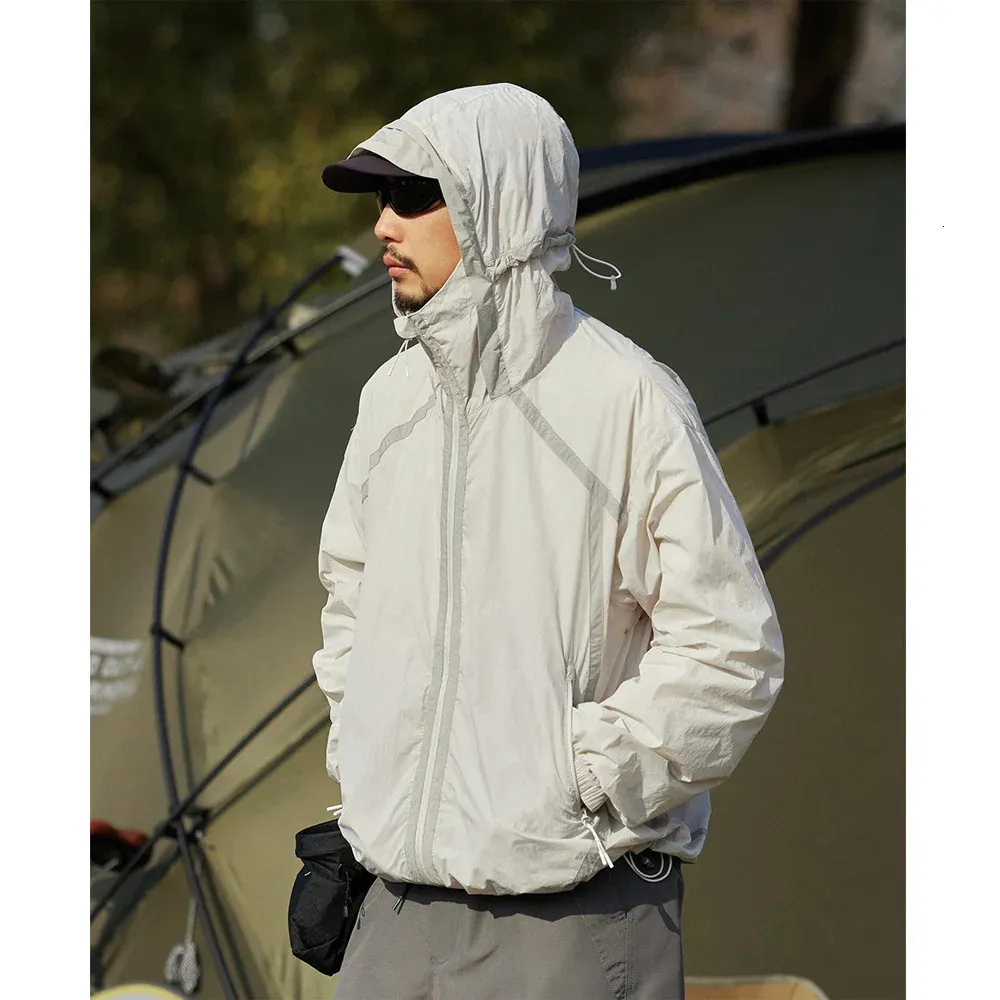 Men Summer Sun Protection UPF50 Waterproof Lightweight Quick Drying Outdoor Sport Hooded Jacket Women Sunscreen Coat Outerwear 240402