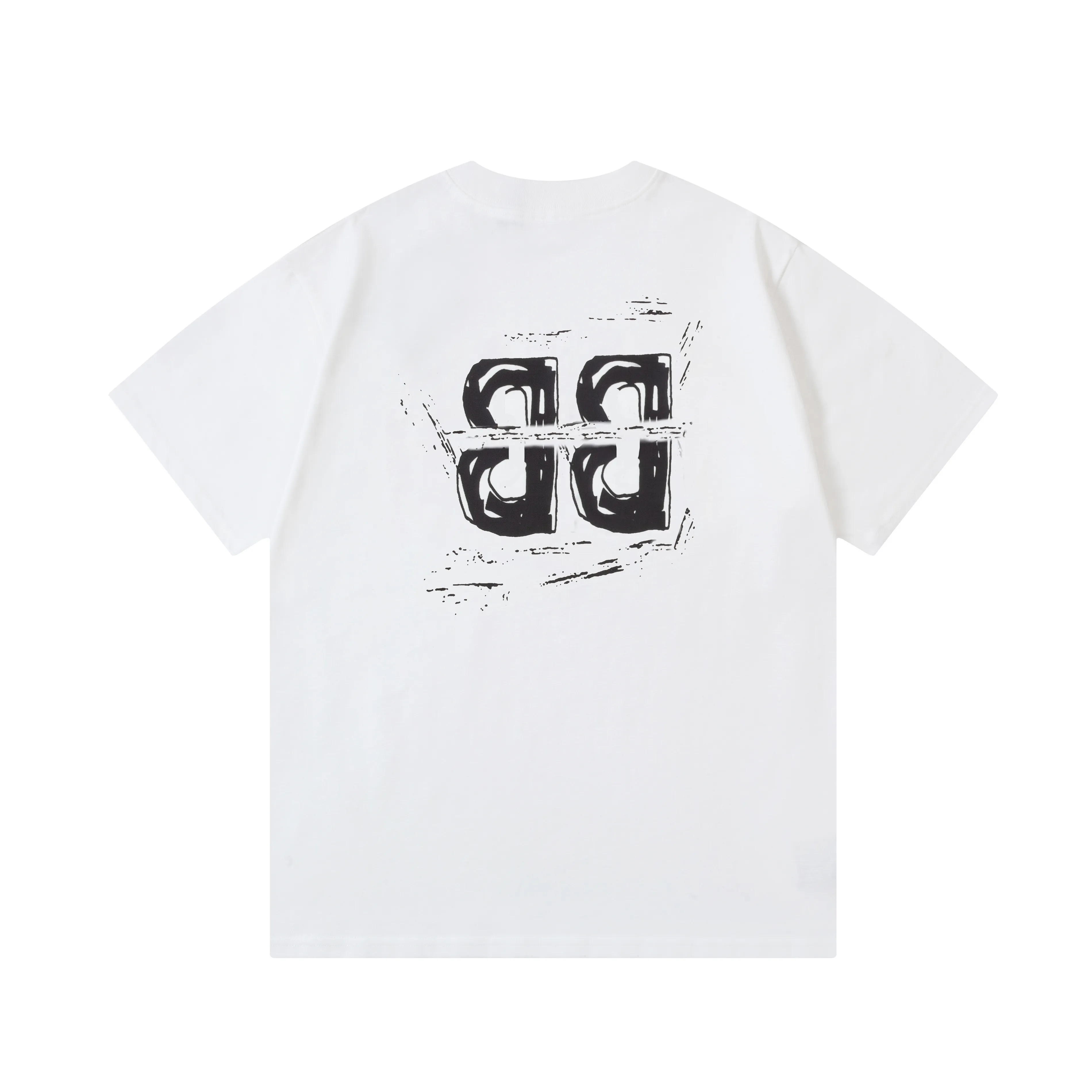 Designer's New Men's T-shirt med brevtryck, överdimensionerad kortärmad sportens avslappnad skjorta, ren bomull, fashionabla sport kortärmad skjorta