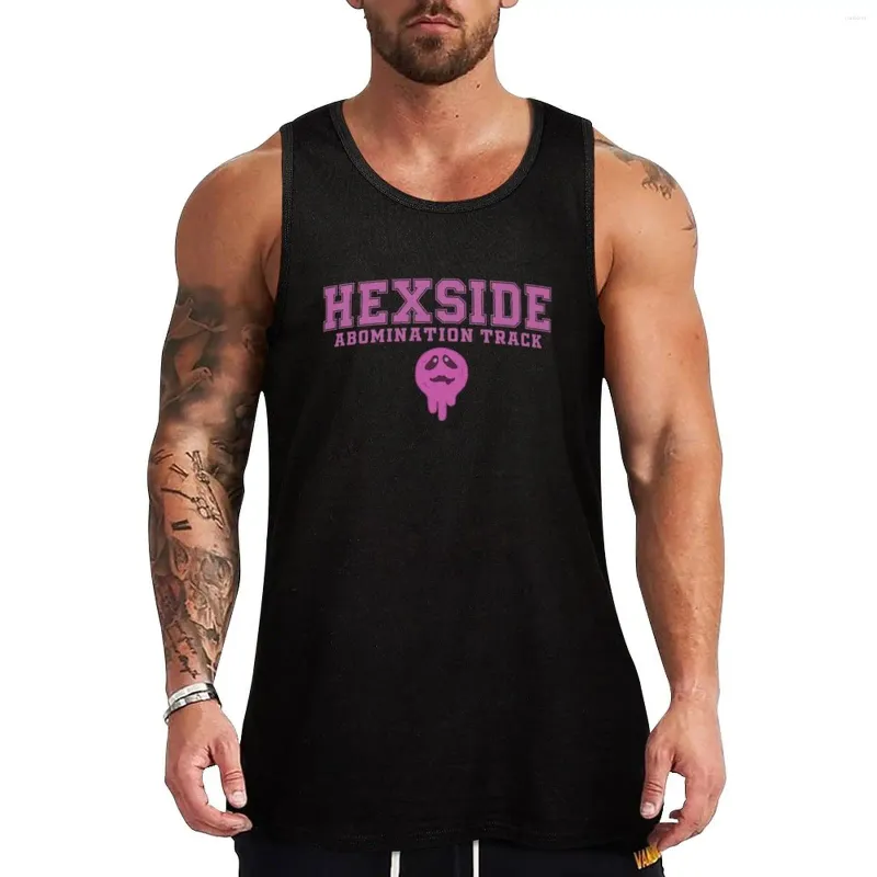 Męskie topy czołgowe sześciokątne obrzydliwe ścieżki Top Kulturystyka koszulka na siłownię dla mężczyzn kamizelka robocza