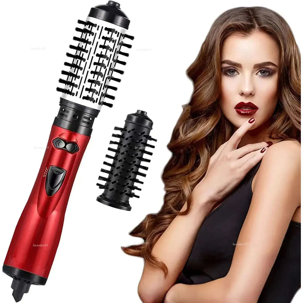 3 In 1 Rotating Electric Straightener Dryer Brush Air Negative Ion Hair Styler Comb