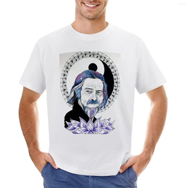 Heren Polos Alan Watts T-shirt Hippie Kleding Leuke sneldrogende tops Plain Black T Shirts Men