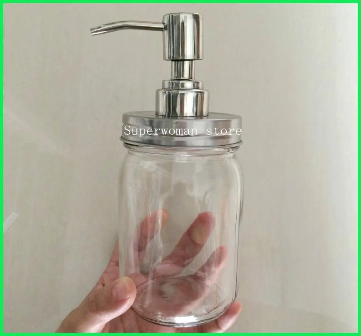Standard Mouth Stainless Steel pump lid Soap dispenser for mason jars silver color5316850