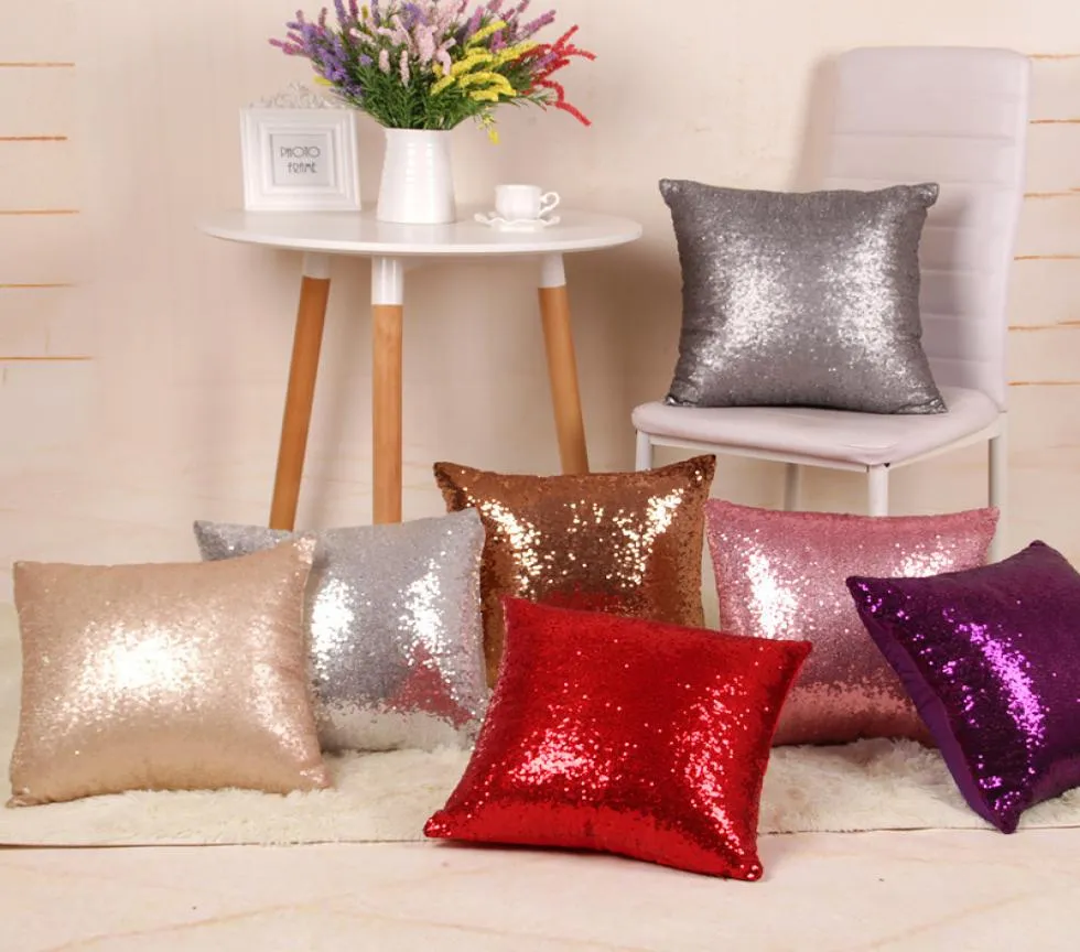 Mermaid Pillow Cover Sequin Pillow Cover sublimation Cushion Throw Pillowcase Decorative Pillowcase That Change Color Gifts BWD2342595390