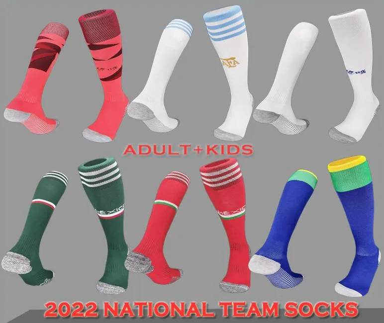 2022 2023 Sports Socks BrazilS Irelands French Argentina mexicoS uk ItalyS kane national team soccer adult Kids Socks Knee length 4456072