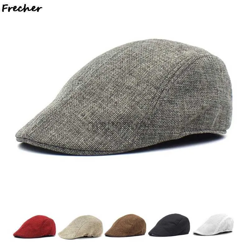 Berets los styl men berets 2021 Wiosna jesienna street newsboy beret kapelusz retro anglia kapelusz dzika ośmioboczna czapka fashon czapki d24417